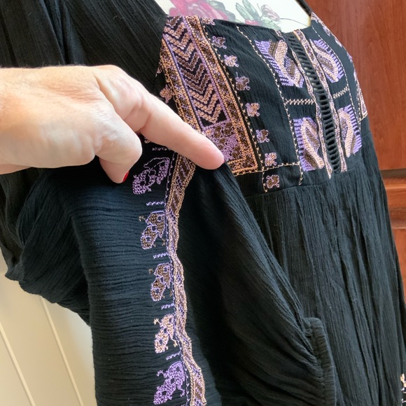 NEW Free People Rhiannon Embroidered Dress, small - Picture 5 of 11